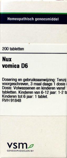 Nux vomica D6 200 tabletten VSM