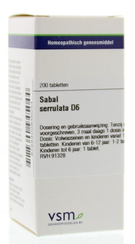 Sabal serrulata D6 200 tabletten VSM