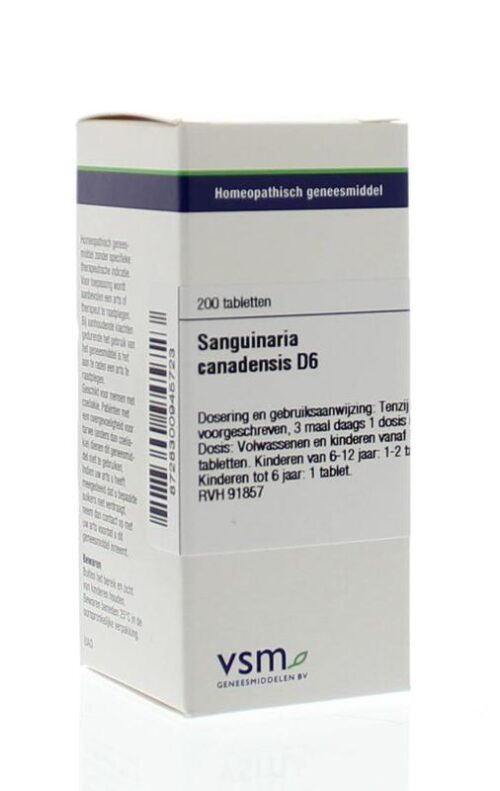 Sanguinaria canadensis D6 200 tabletten VSM