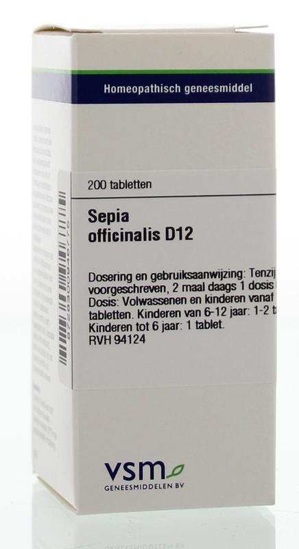 Sepia officinalis D12 200 tabletten VSM