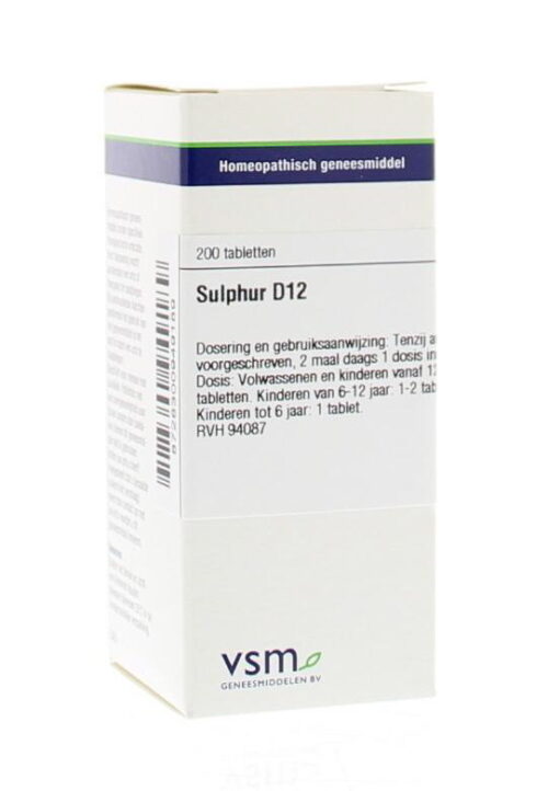 Sulphur D12 200 tabletten VSM