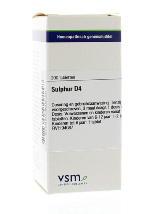 Sulphur D4 200 tabletten VSM