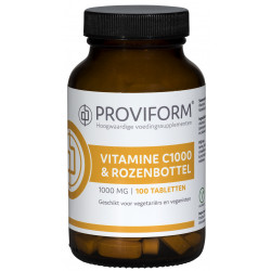 Vitamine C 1000 & rozenbottels 100 tabletten Proviform