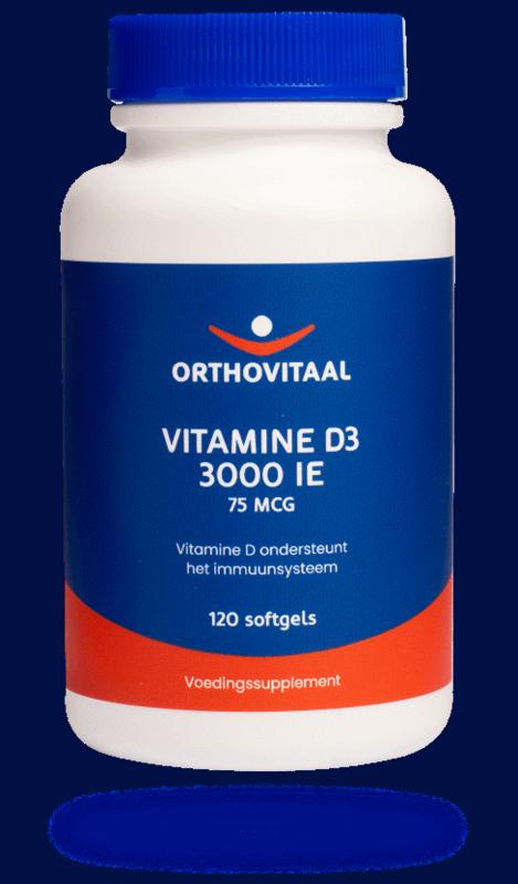 Vitamine D3 3000IE 120 softgels Orthovitaal