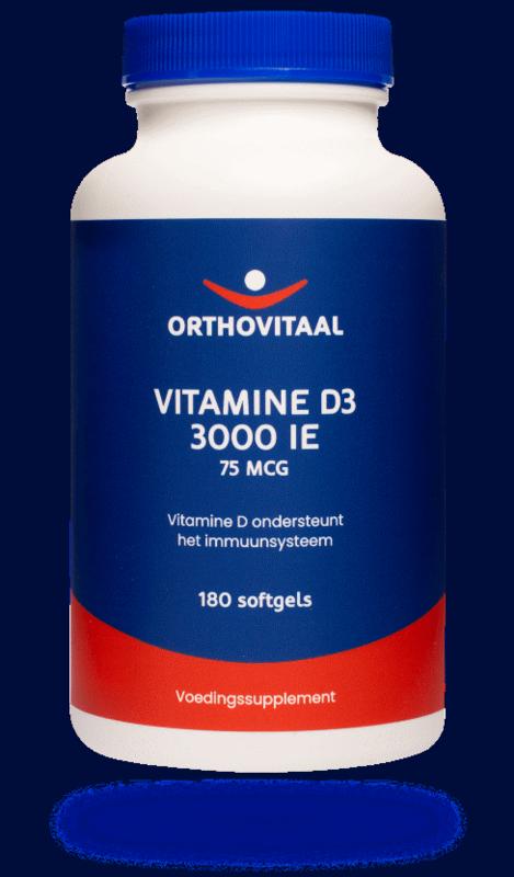 Vitamine D3 3000IE 180 softgels Orthovitaal
