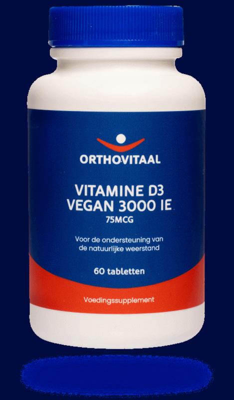 Vitamine D3 3000ie vegan 60 tabletten Orthovitaal