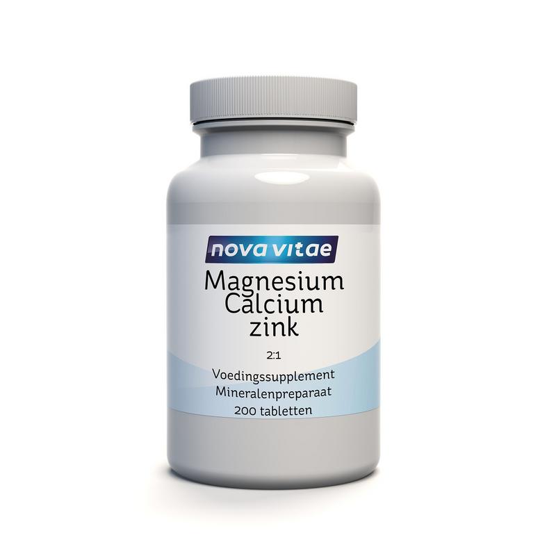 Magnesium calcium 2:1 zink D3 200 tabletten Nova Vitae