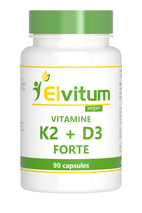 Vitamine K2 + D3 forte 90 vegi-caps Elvitaal/elvitum