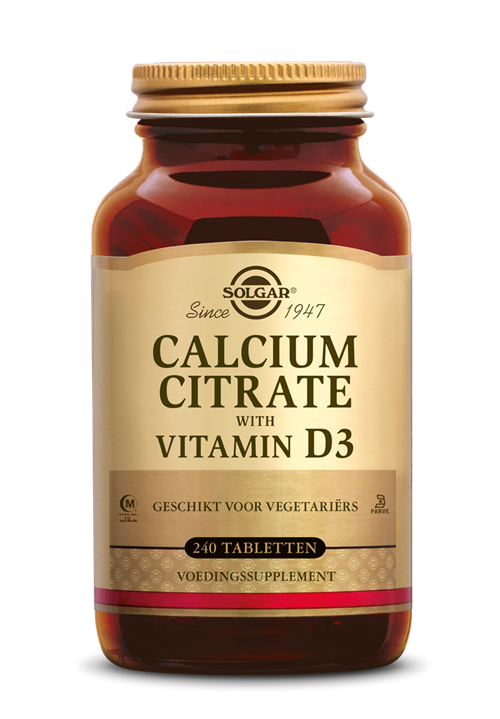 Calcium Citrate with Vitamin D-3 240 tabletten Solgar