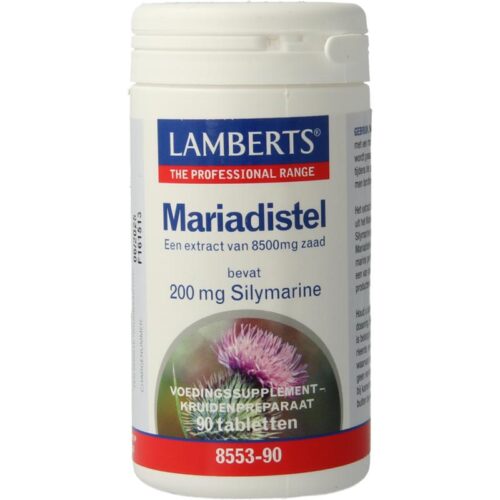 Mariadistel (200 mg silymarin, milk thistle) 90 tabletten Lamberts