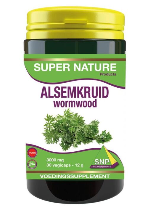 Alsemkruid wormwood 3000 mg puur 30CAPS SNP