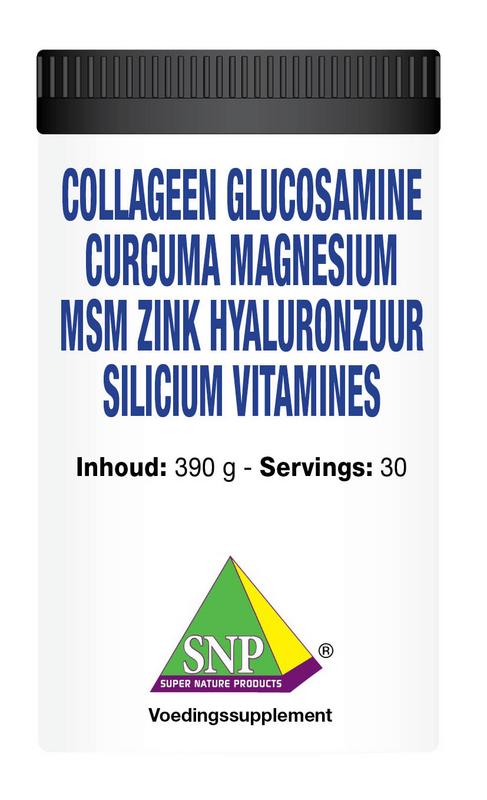 Collageen glucosamine curcuma magnesium MSM 300 gram SNP