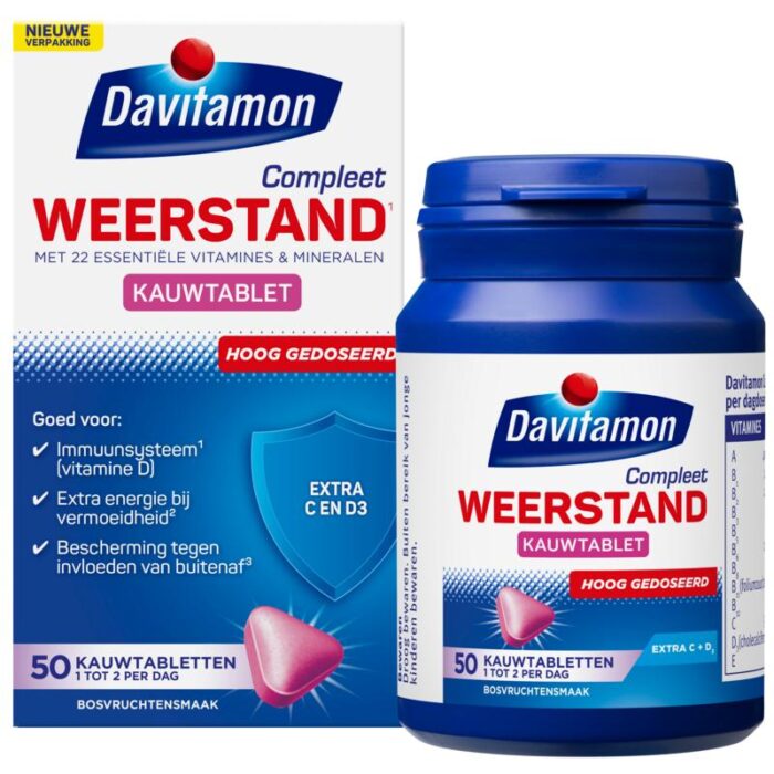 Compleet weerstand forte 50 kauwtabletten Davitamon