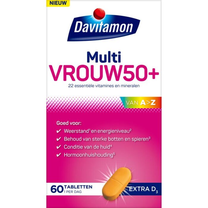 Multi vrouw 50+ 60 tabletten Davitamon