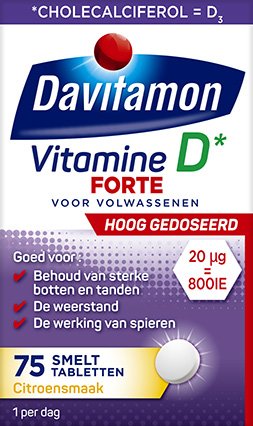 Vitamine D3 Forte smelttablet 75 tabletten Davitamon