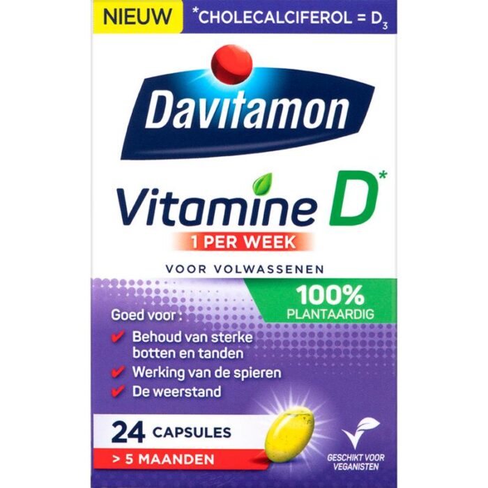 Vitamine D3 vegan 24 capsules Davitamon