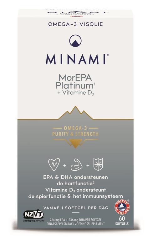 MorEpa Platinum + vit D3 60 softgels Minami