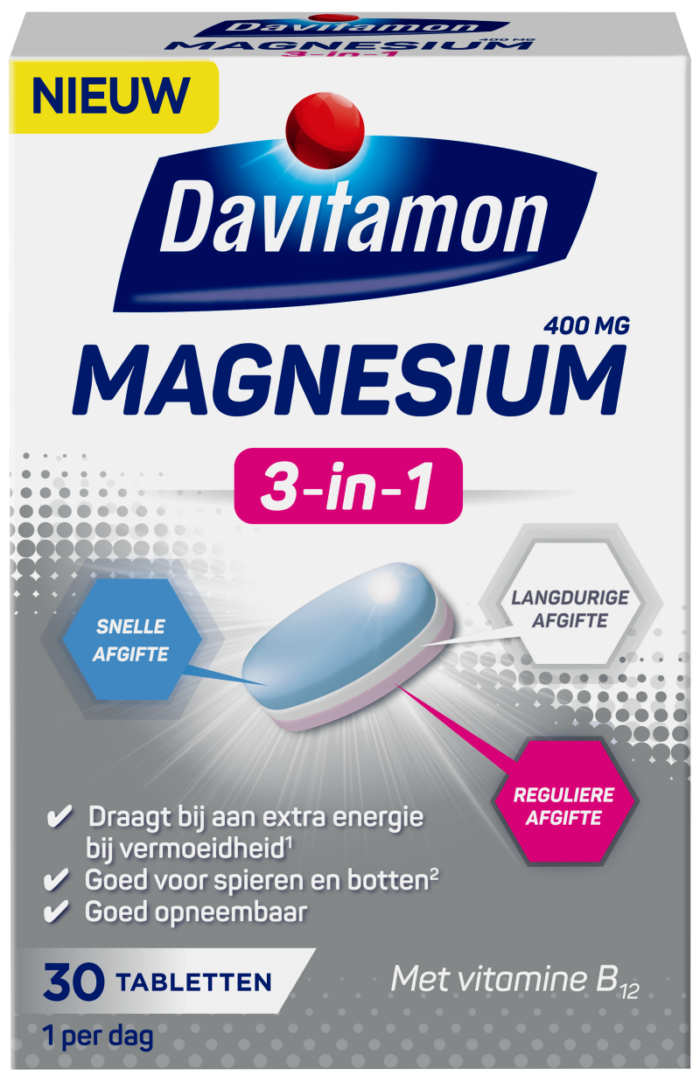 Magnesium 3 in 1 30 tabletten Davitamon