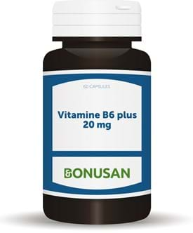 Vitamine B6 plus 20 mg 60 capsules Bonusan