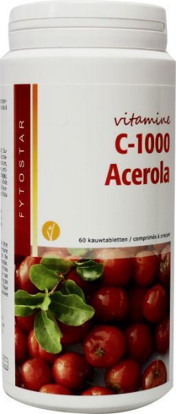 Vitamine C 1000 acerola 60 kauwtabletten Fytostar