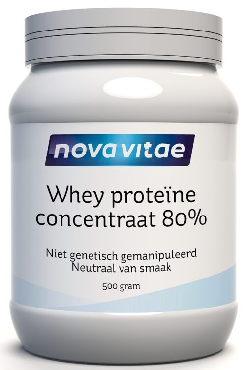 Whey proteine concentraat 80% 500 gram Nova Vitae