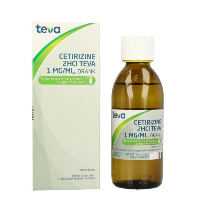 Cetirizine 2HCl 1mg/ml 200 ml Teva