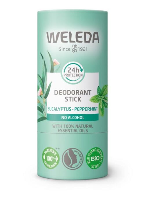 Eucalyptus + peppermint 24U deodorant stick 50 gram Weleda