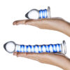 Glas - Double Penetration Glass Swirly Dildo & Butt Plug Set 2 st.