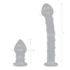 Glas - Double Penetration Glass Swirly Dildo & Butt Plug Set 2 st.