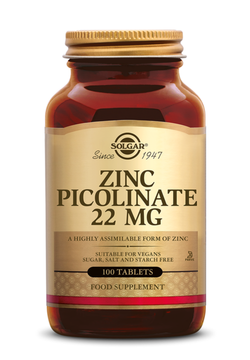 Zinc Picolinate 22 mg 100 tabletten Solgar