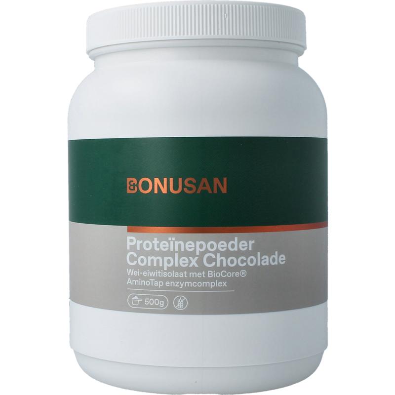 Proteine poeder complex chocolade 500 gram Bonusan