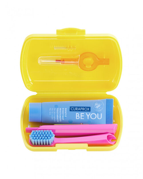 Travelset Geel 1 stuk Curaprox