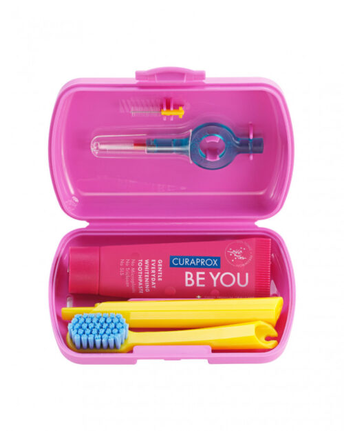 Travelset Roze 1 stuk Curaprox